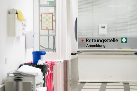 Ein Blick zur Rettungsstelle im Vivantes Krankenhaus Neukoelln in Berlin am 03. Januar 2017.